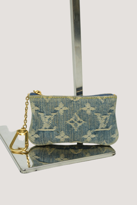 Louis Vuitton Monogram Denim Pochette Cles Coin Purse
