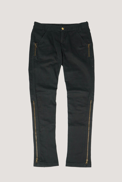 Gucci by Tom Ford Black Zipper Flared Jeans