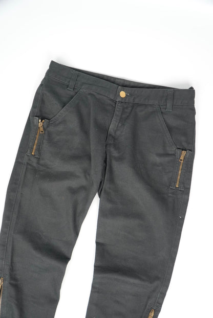 Gucci by Tom Ford Black Zipper Flared Jeans