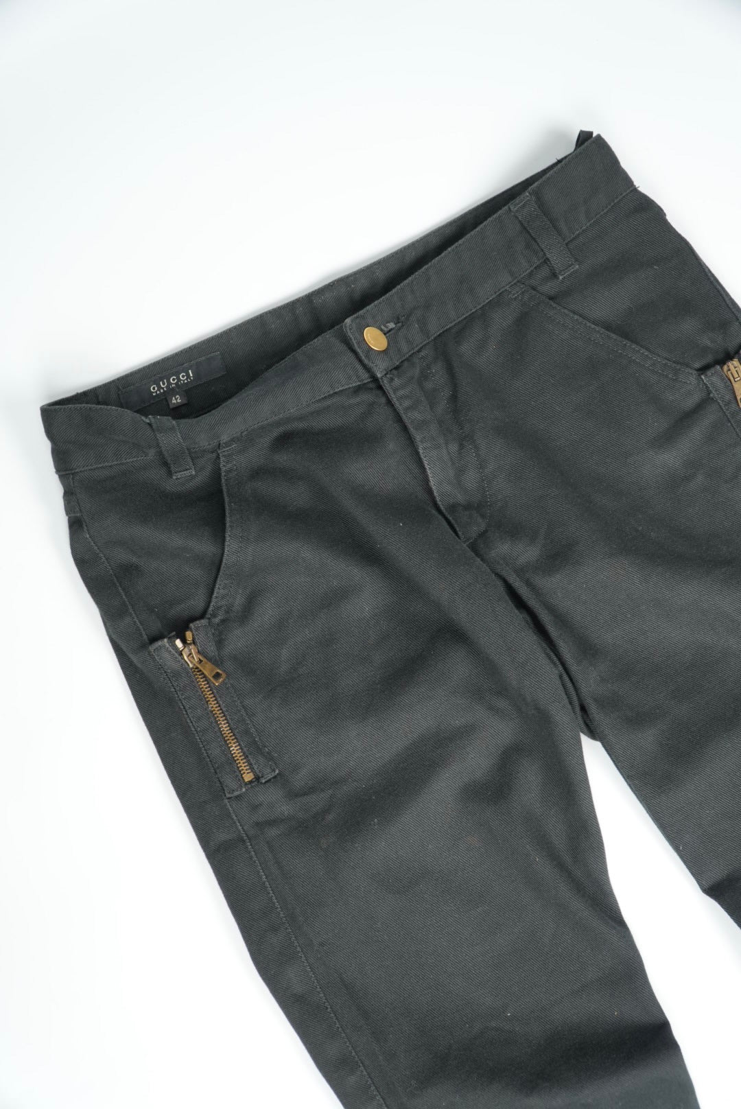 Gucci by Tom Ford Black Zipper Flared Jeans
