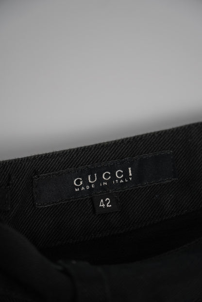 Gucci by Tom Ford Black Zipper Flared Jeans