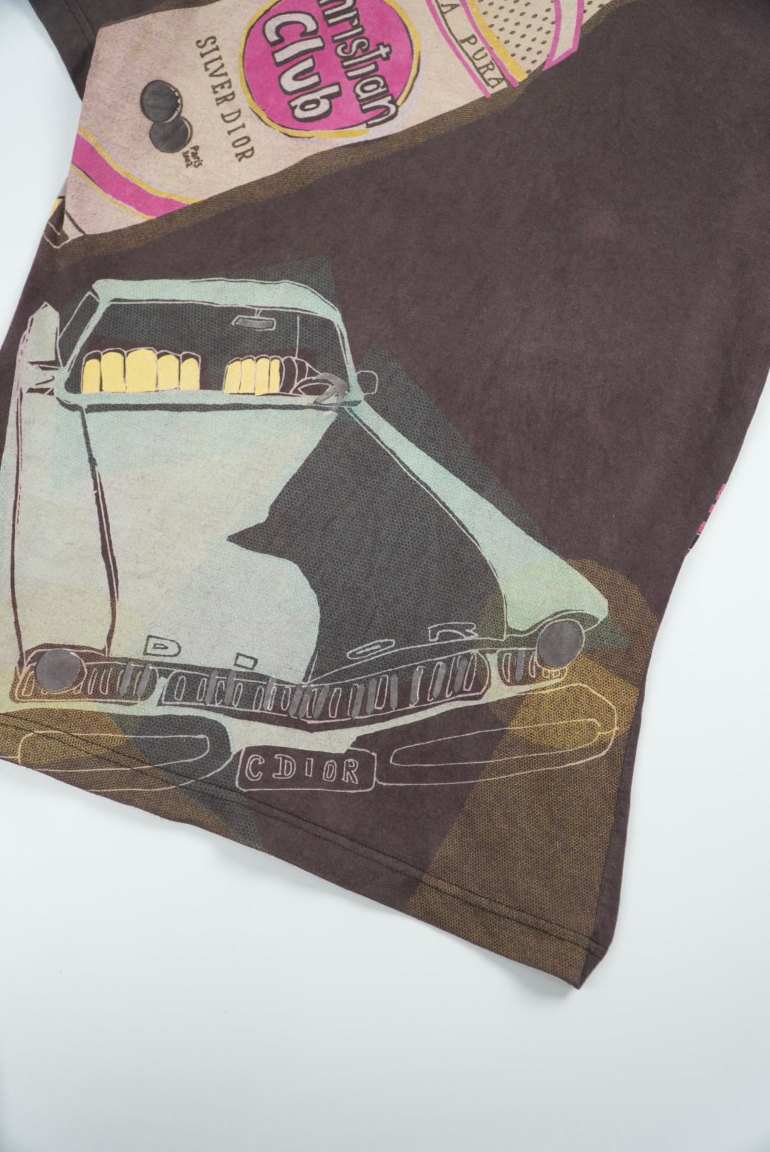 Rare Christian Dior 2000S Brown Taxi Alcohol T-Shirt
