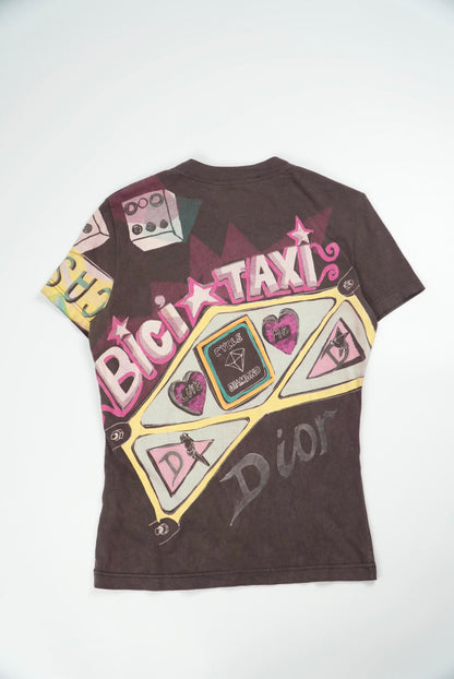 Rare Christian Dior 2000S Brown Taxi Alcohol T-Shirt