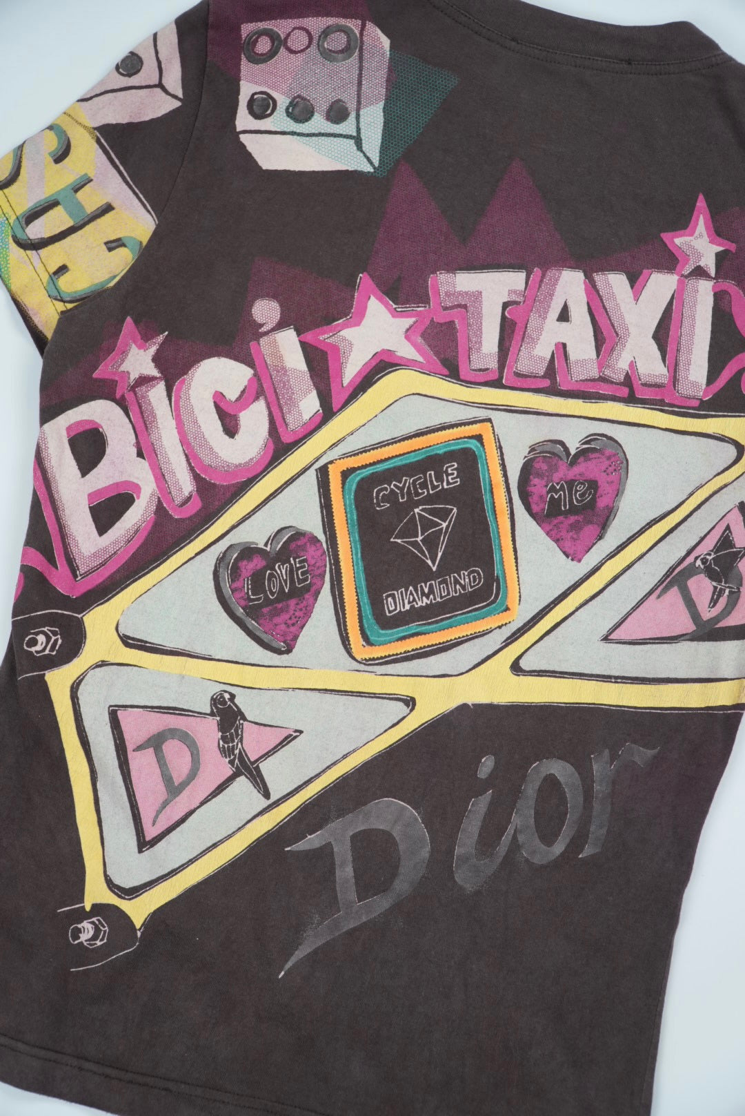 Rare Christian Dior 2000S Brown Taxi Alcohol T-Shirt