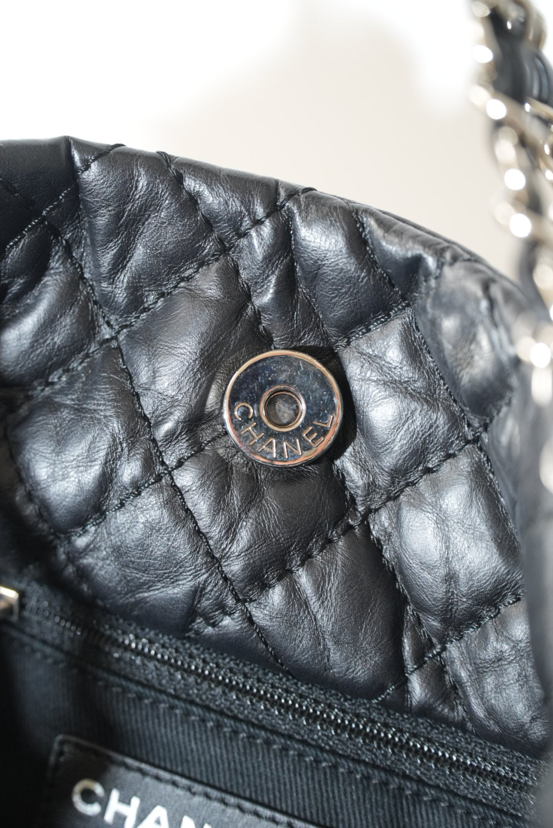 Chanel Black Quilted Karl's Cabas Fantasy Fur Tote Bag