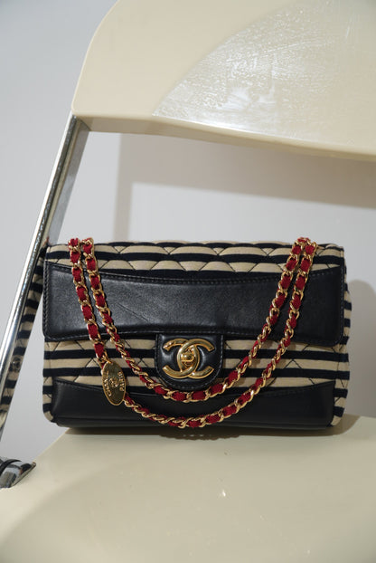 2014 Chanel Jersey Quilted Small Coco Sailor Flap bag