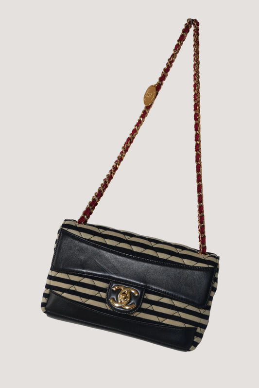 2014 Chanel Jersey Quilted Small Coco Sailor Flap bag