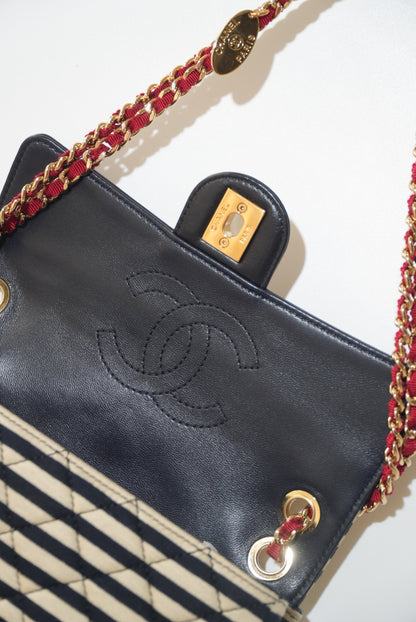 2014 Chanel Jersey Quilted Small Coco Sailor Flap bag