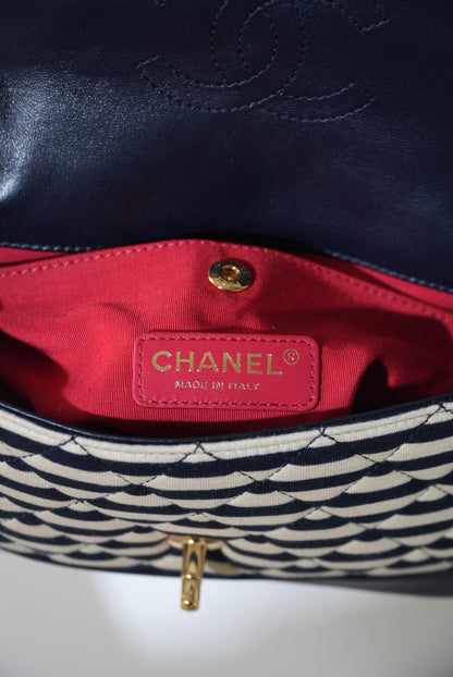 2014 Chanel Jersey Quilted Small Coco Sailor Flap bag