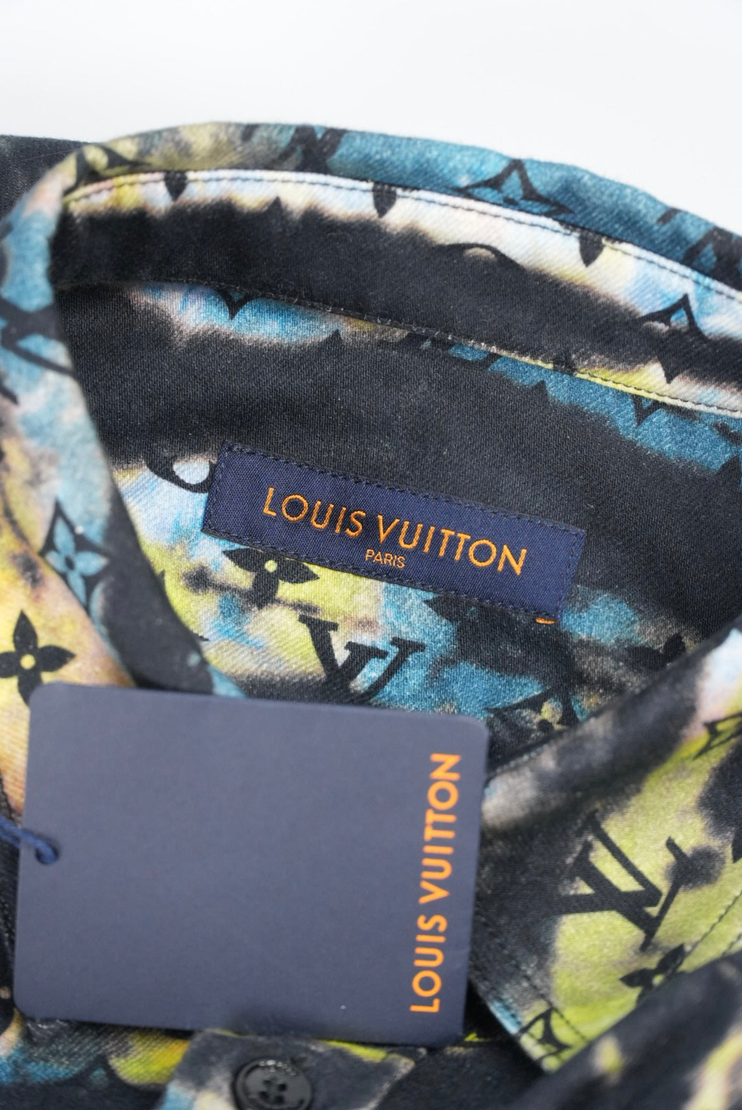 Louis Vuitton Black Tie Dye Denim Jacket