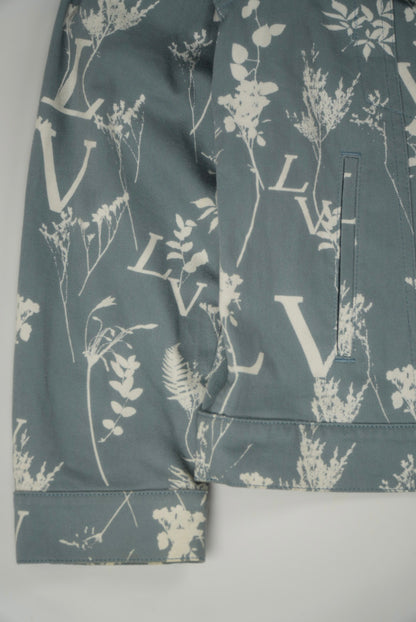 Louis Vuitton Blue Floral Print Denim Jacket