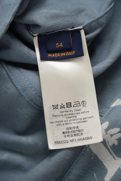 Louis Vuitton Blue Floral Print Denim Jacket