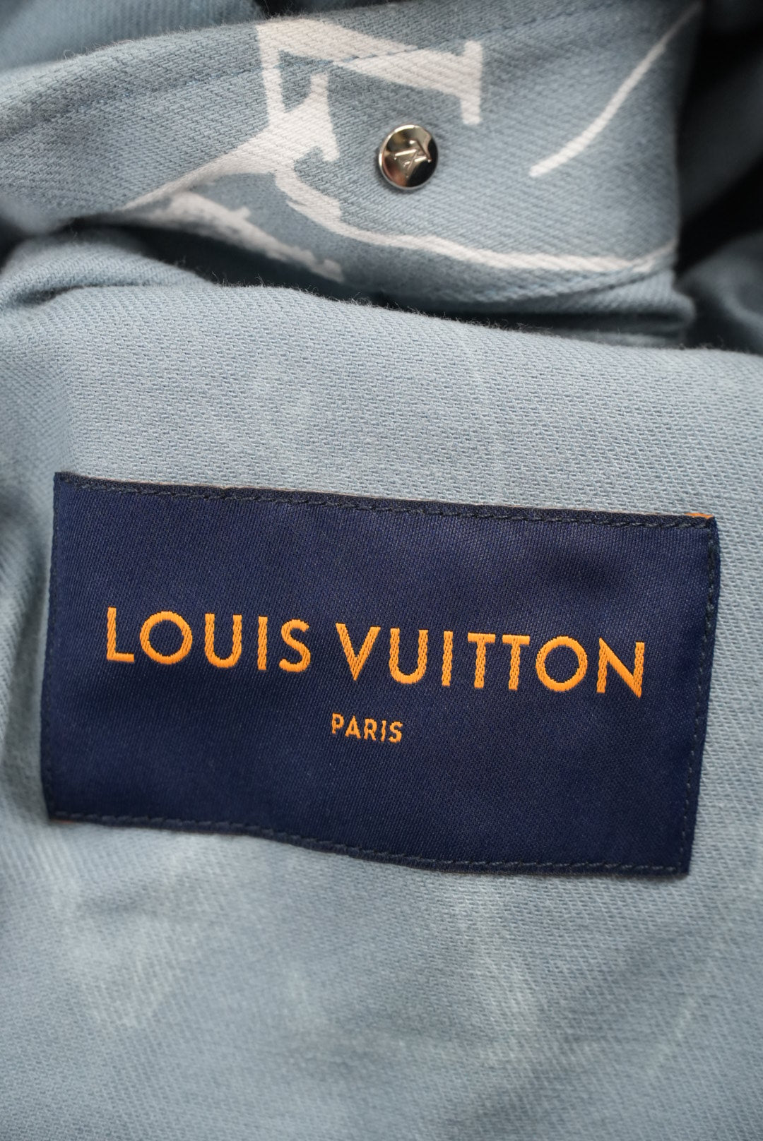 Louis Vuitton Blue Floral Print Denim Jacket