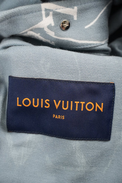 Louis Vuitton Blue Floral Print Denim Jacket