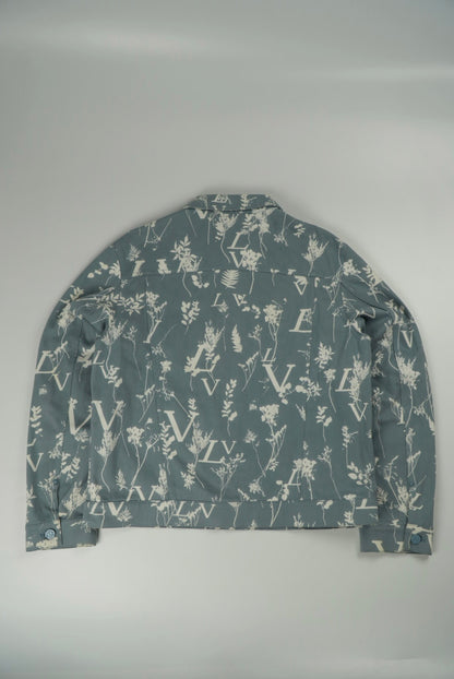Louis Vuitton Blue Floral Print Denim Jacket