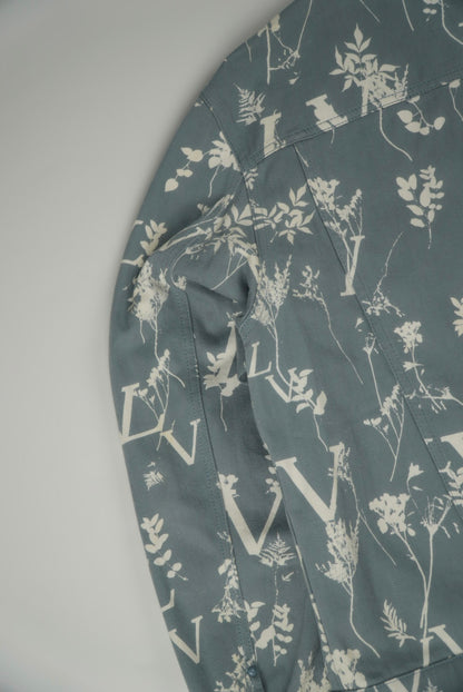 Louis Vuitton Blue Floral Print Denim Jacket