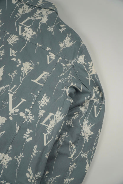 Louis Vuitton Blue Floral Print Denim Jacket