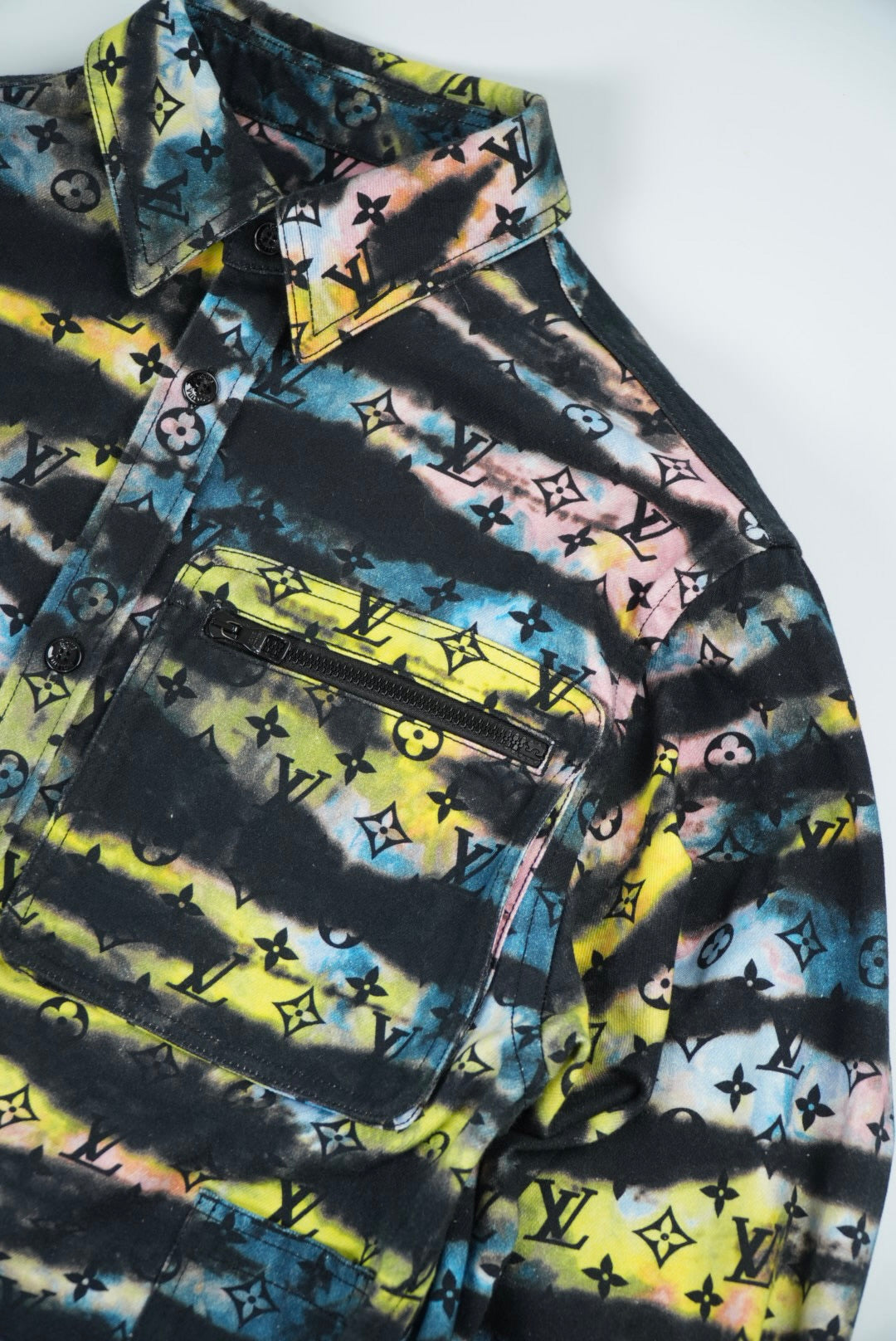 Louis Vuitton Black Tie Dye Denim Jacket