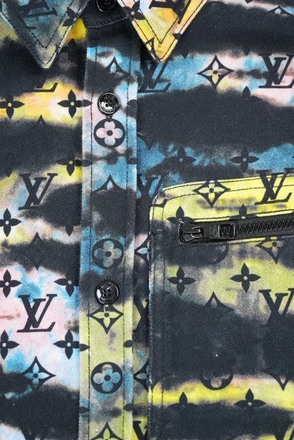 Louis Vuitton Black Tie Dye Denim Jacket