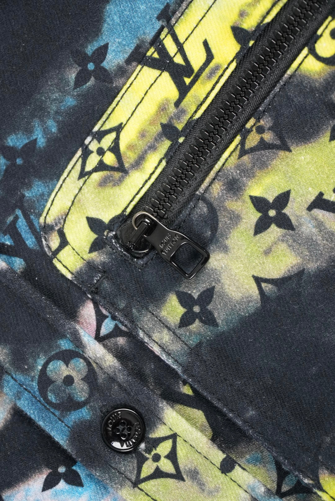 Louis Vuitton Black Tie Dye Denim Jacket