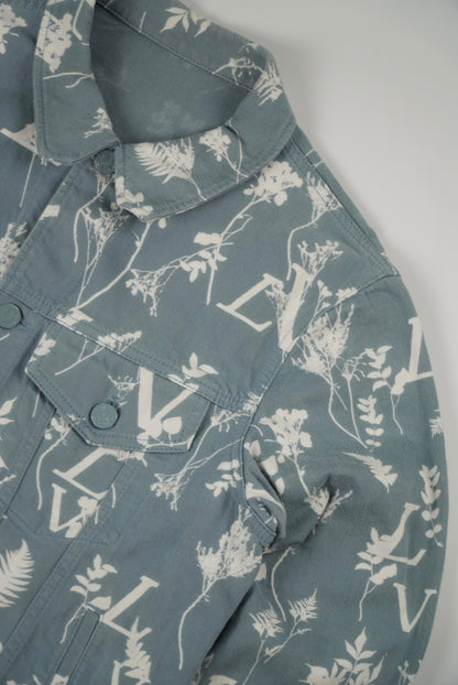 Louis Vuitton Blue Floral Print Denim Jacket