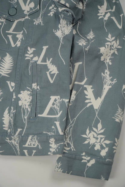 Louis Vuitton Blue Floral Print Denim Jacket
