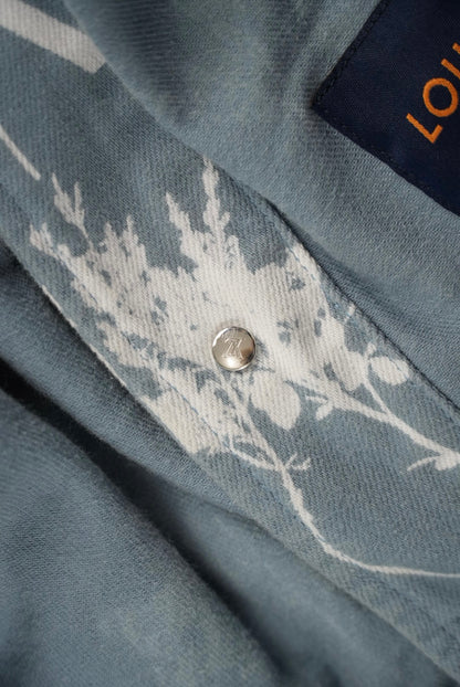 Louis Vuitton Blue Floral Print Denim Jacket