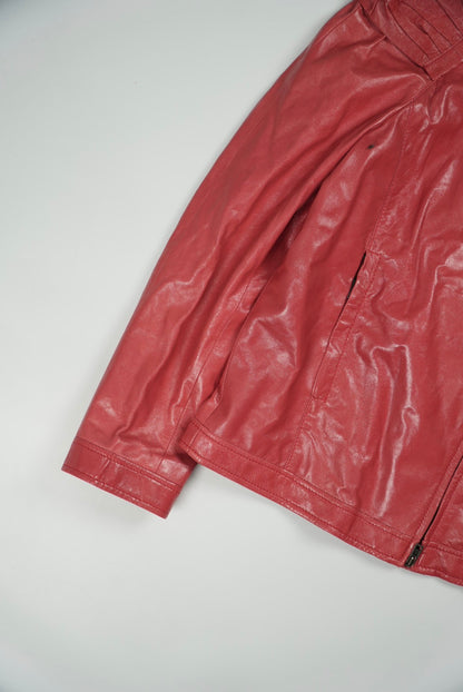 Miu Miu Pink Zip Leather Jacket