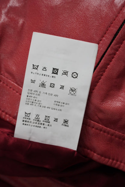 Miu Miu Pink Zip Leather Jacket