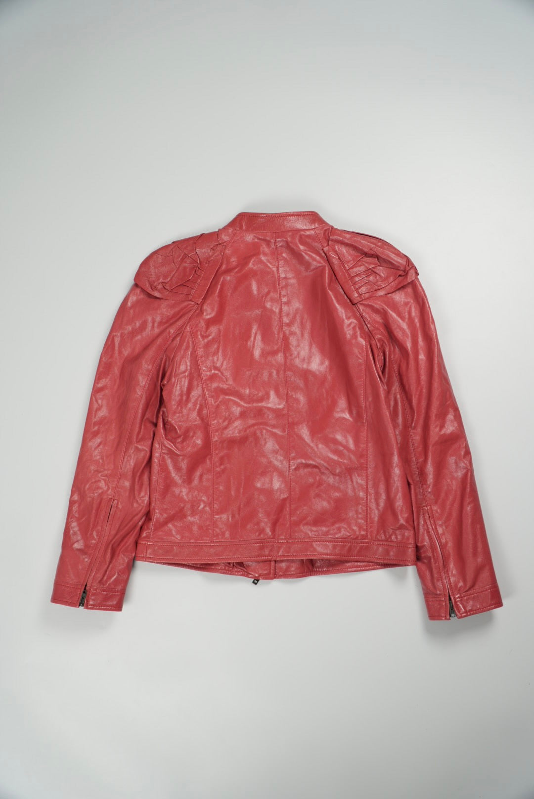 Miu Miu Pink Zip Leather Jacket