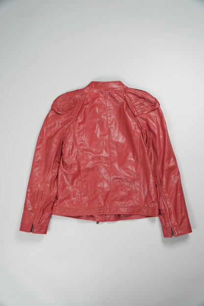 Miu Miu Pink Zip Leather Jacket