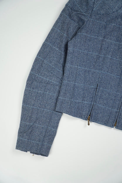 Christian Dior by John Galliano Woolen Tweed Zip-Up Jacket