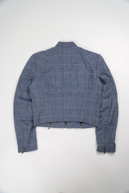 Christian Dior by John Galliano Woolen Tweed Zip-Up Jacket