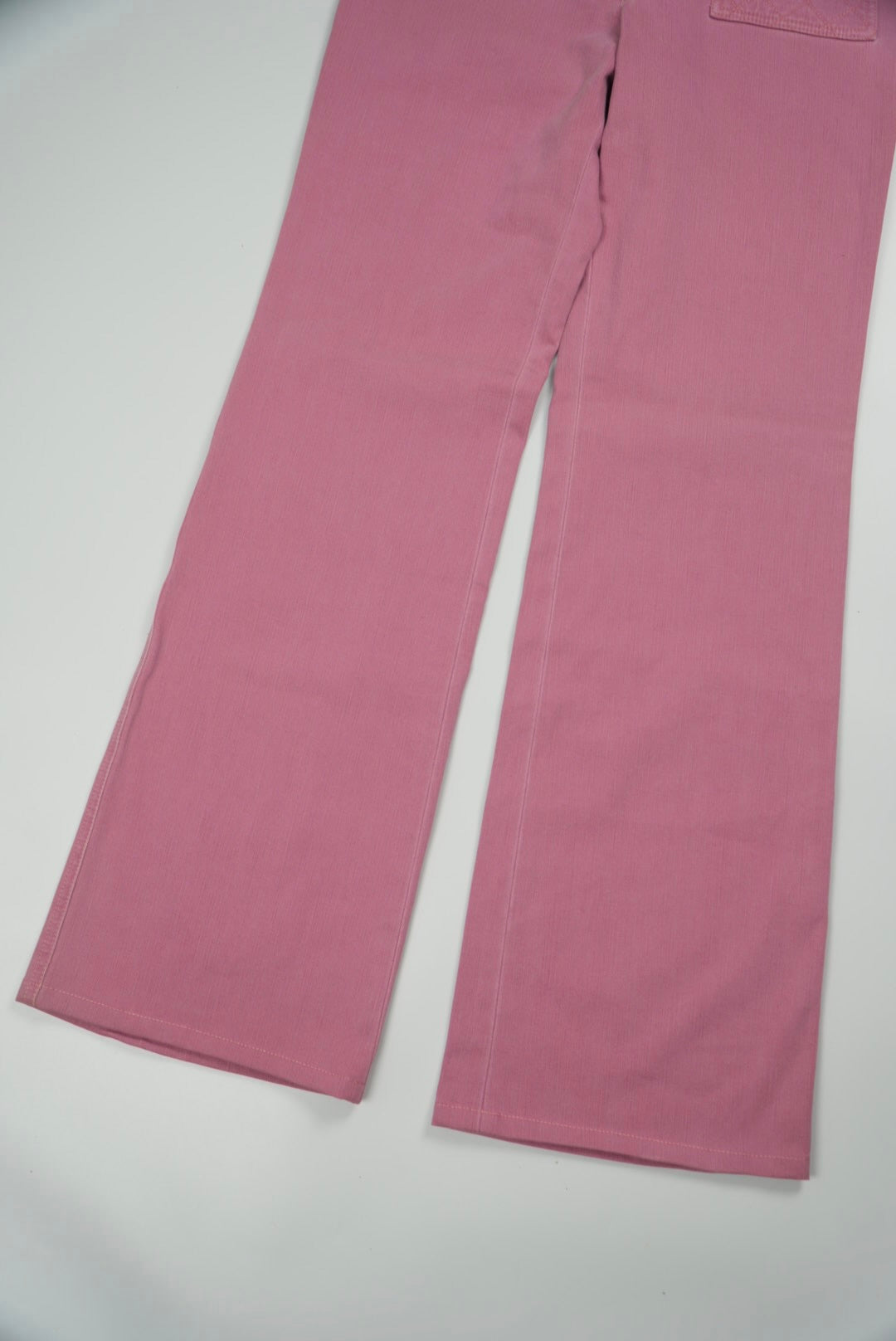 Chanel 2004 Pink Flare Jeans with Quilted Front Pockets