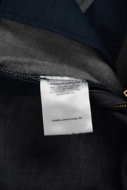 Gucci Denim Lamb Leather Tight Knee-Length Skirt