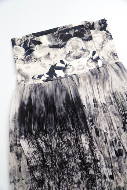 Jean Paul Gaultier Maille Femme Balck & White Pleated Skirt