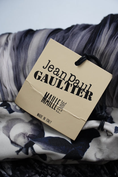 Jean Paul Gaultier Maille Femme Balck & White Pleated Skirt