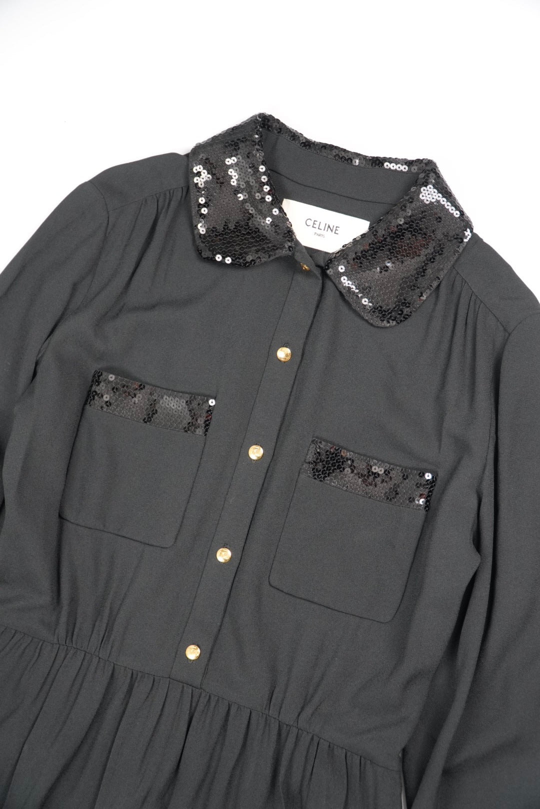 Celine Mini Workwear Dress in Viscose Sablé