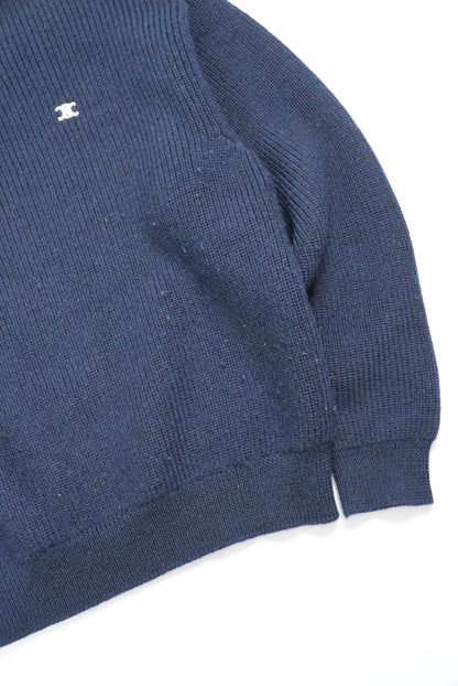 Celine by Hedi Slimane Navy Blue Crew Neck Sweater