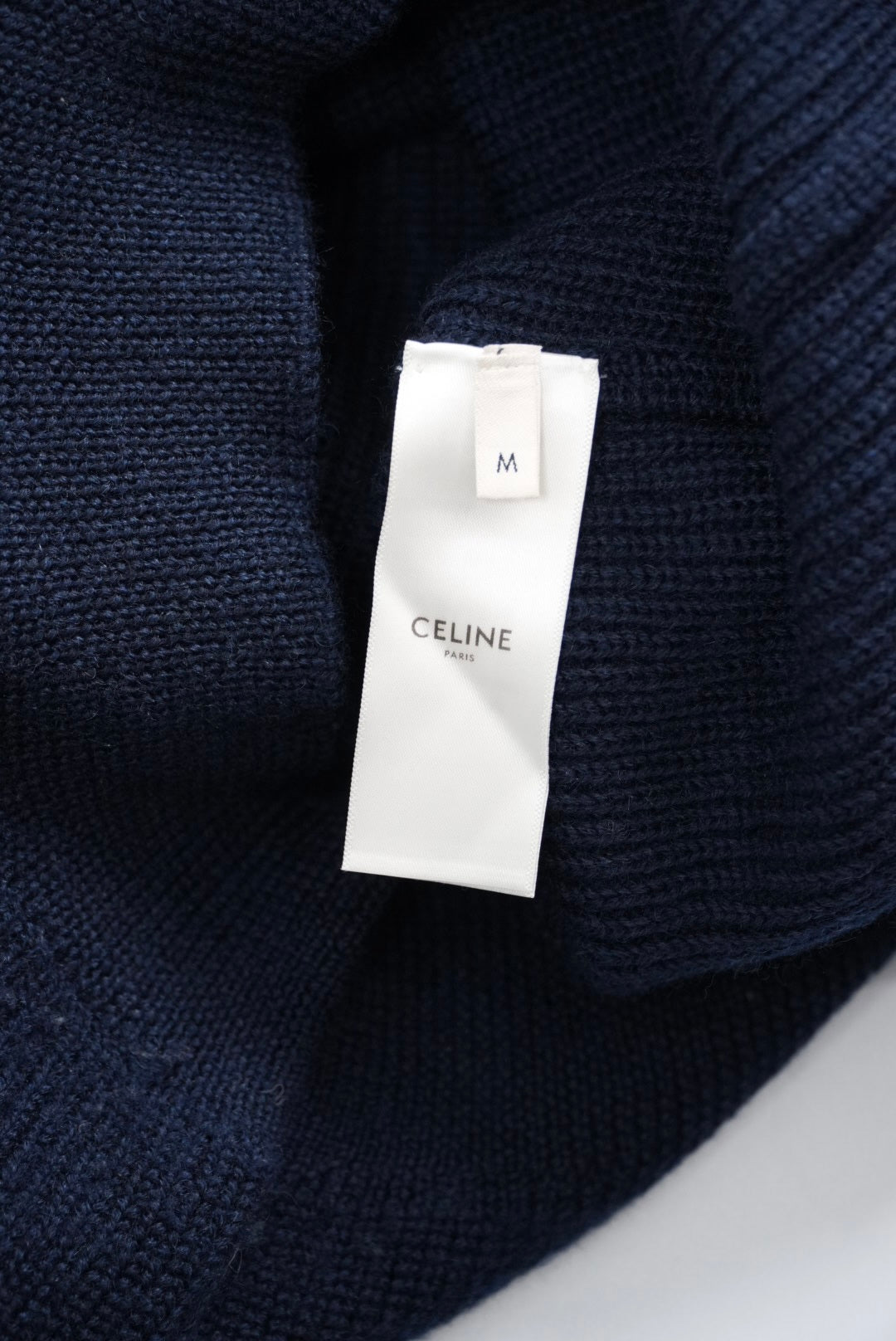 Celine by Hedi Slimane Navy Blue Crew Neck Sweater