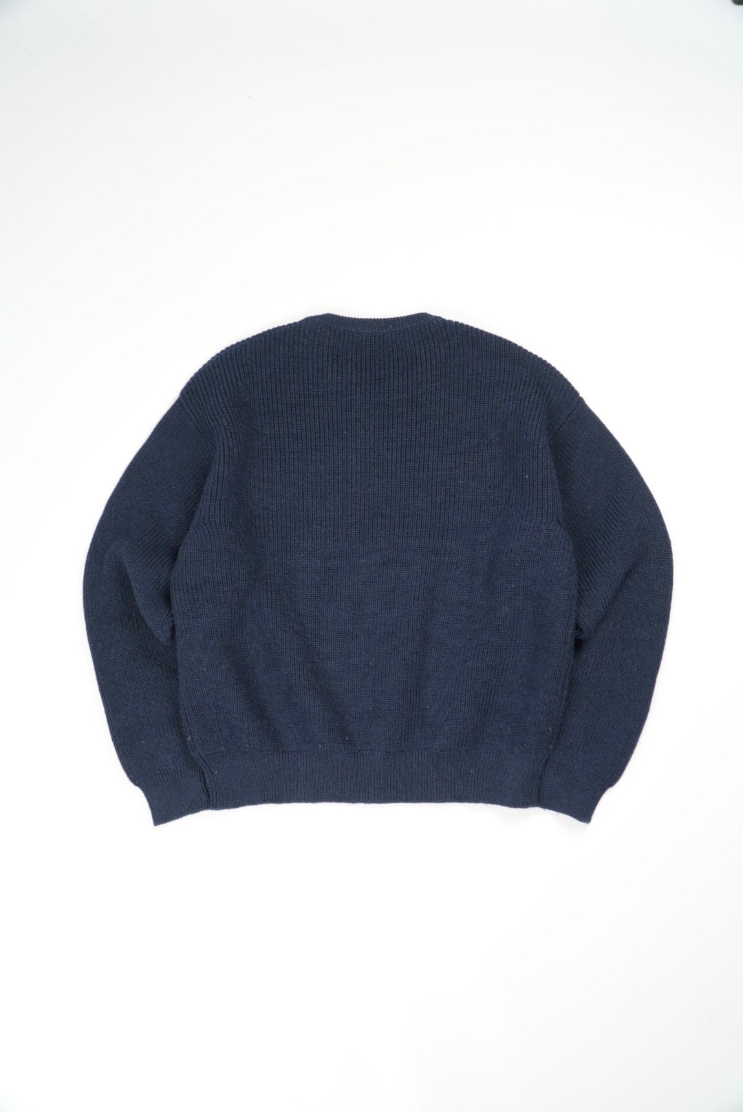 Celine by Hedi Slimane Navy Blue Crew Neck Sweater