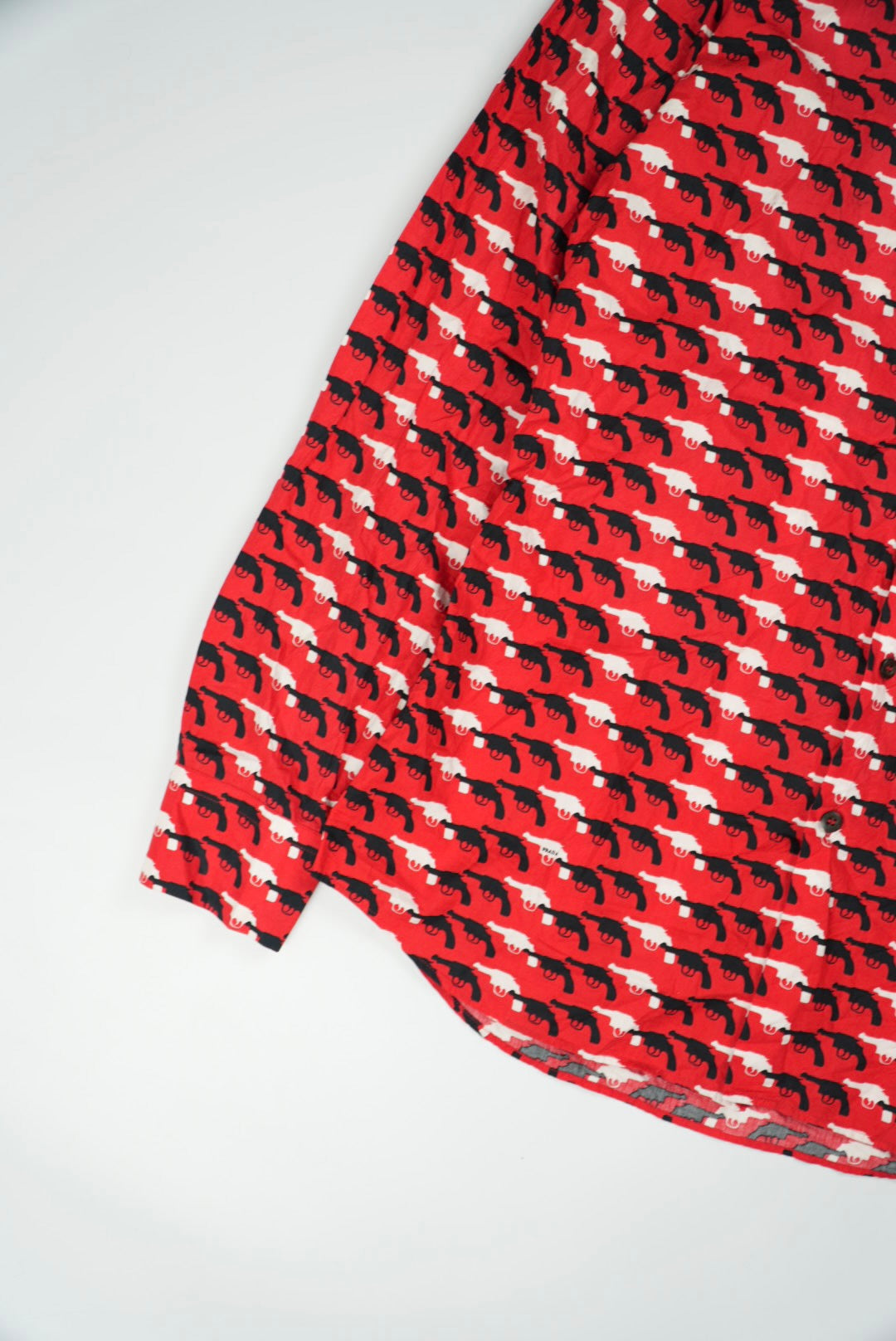 Prada 2012 Gun Print Red Shirt