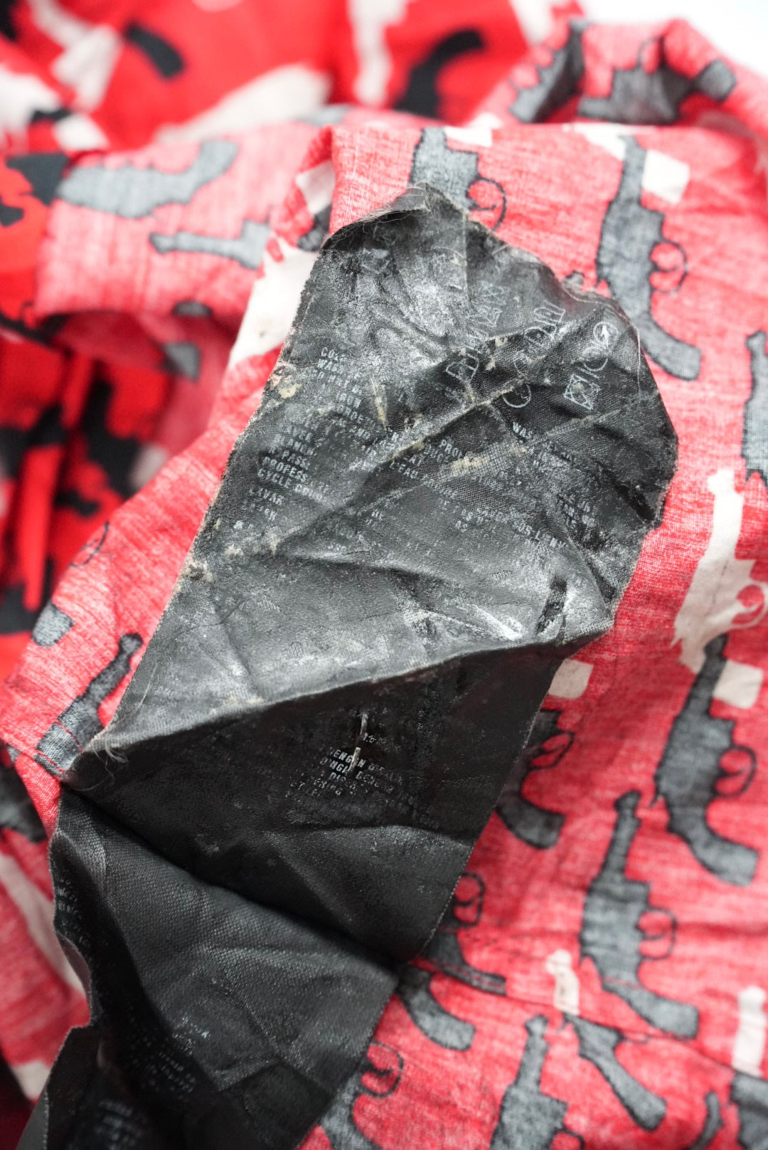 Prada 2012 Gun Print Red Shirt