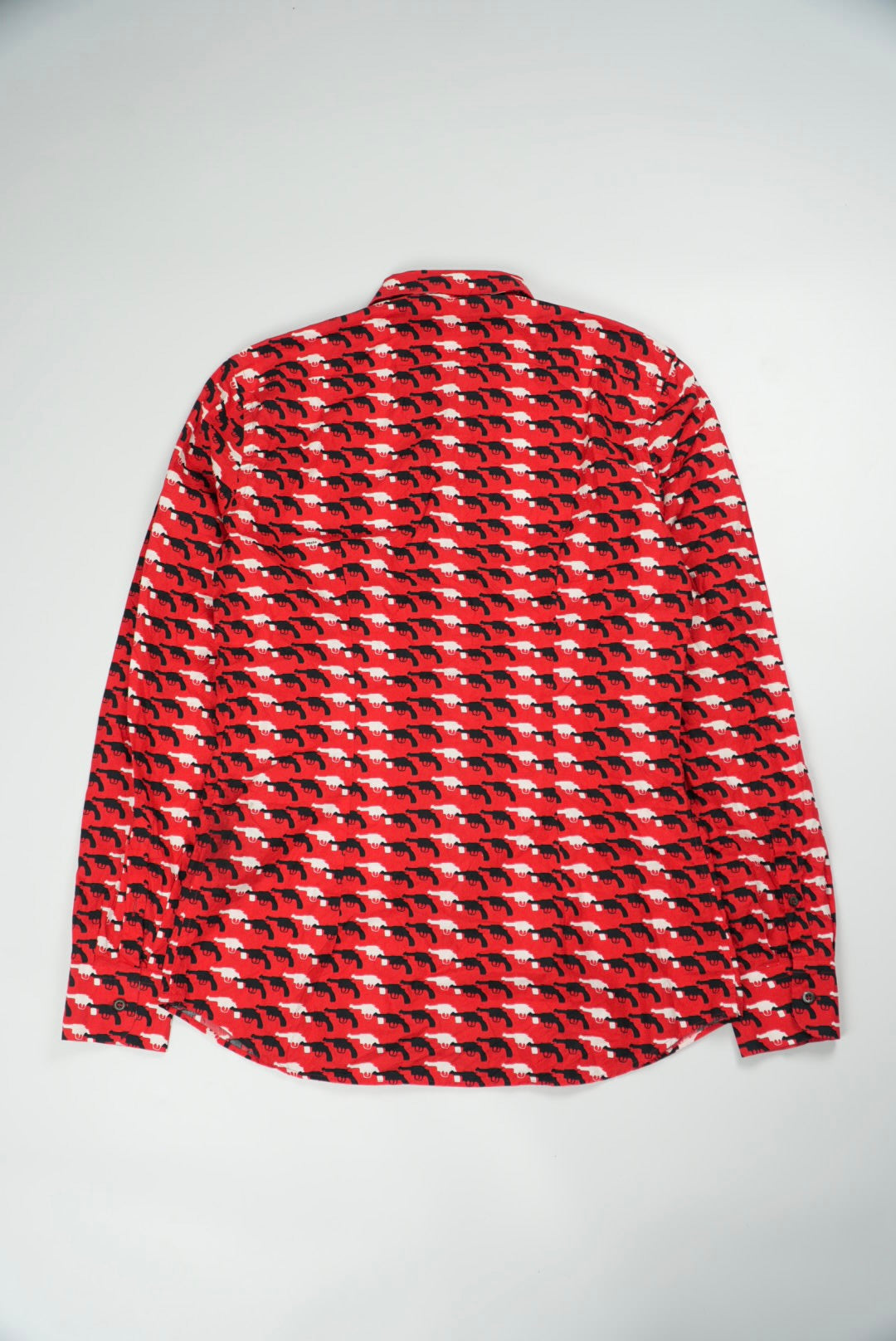 Prada 2012 Gun Print Red Shirt