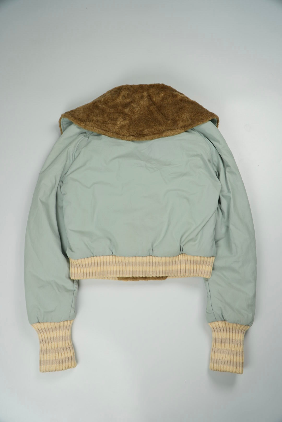 Chanel Sports Fall 2001 Blue CC Fur Bomber Jacket