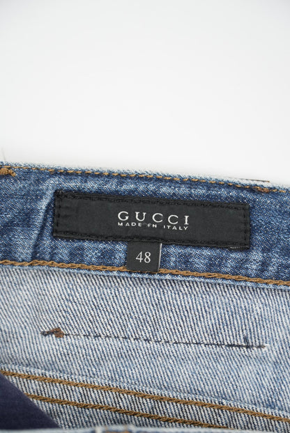 Gucci Floral Print Denim Pants