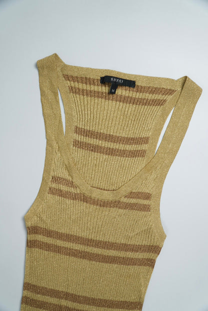 Gucci Gold Metallic Tank