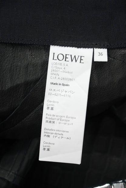 Loewe Silver Croc Skirt