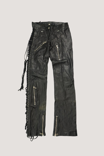 Dolce & Gabbana Archive Bondage Lace-Up Leather Pants