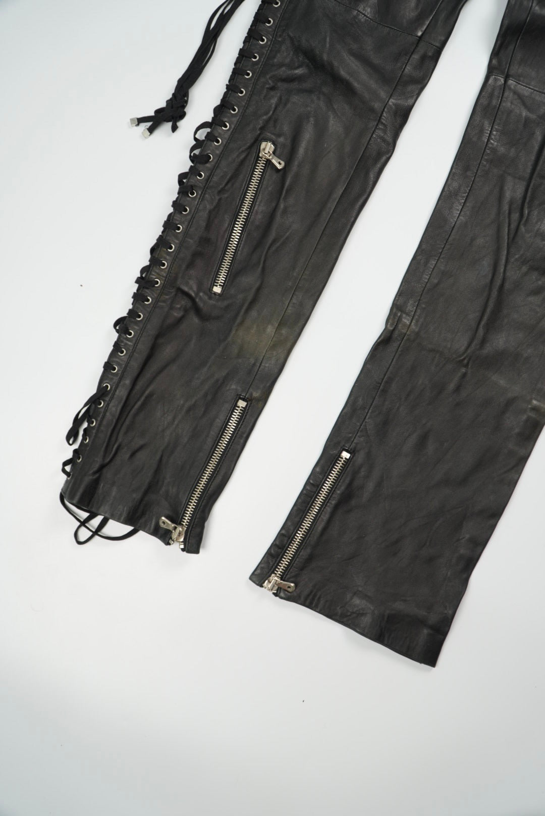 Dolce & Gabbana Archive Bondage Lace-Up Leather Pants